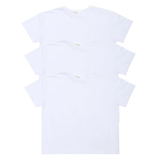 Kit 3 Camisetas Básica Menina Infantil Juvenil 100% Algodão Gola Redonda Sem Estampa Modelo Premium