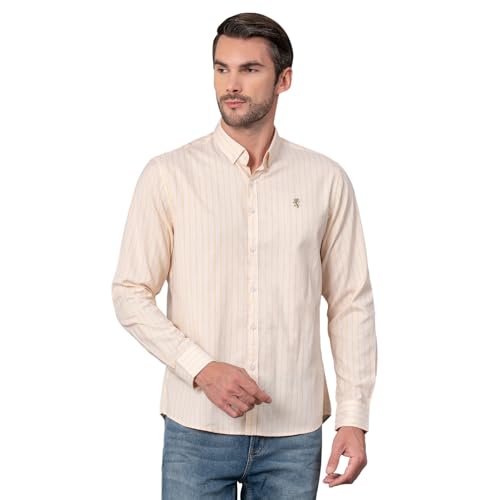 Image of Red Tape Striped Regular Fit Shirt For Men | Comfortable & Stylish