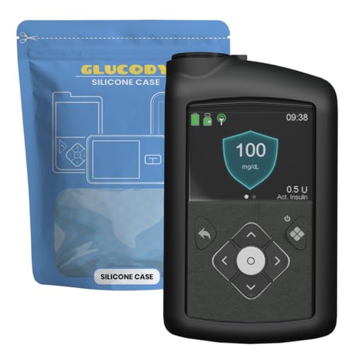 GLUCODY Silicone Protective Case for Medtronic Insulin Pump/Compatible with All Medtronic Models/Silicone Durability(Black)