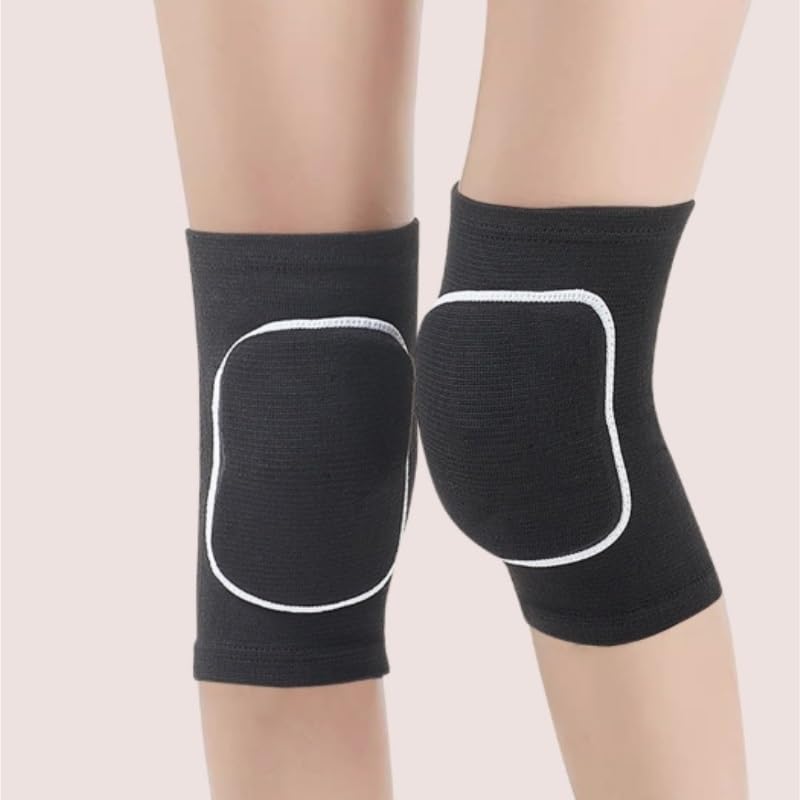 Exercise, protection Sponge Polyester Yarn Knee Pads Knee Women's Sports Covers Anti-fall Joints for Fitness, cycling, running, playing football(Small)