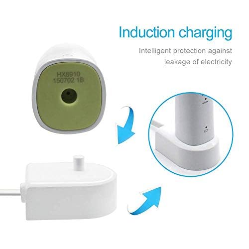 Replacement Charger Base For Philips Sonicare Electric Toothbrush Hx6100, Charging Base For Philips Sonicare Protective Clean Hx4100/ Hx5100/5300/6500/ Hx6000/ Hx9000 Portable Waterproof Power Cord #TOP6