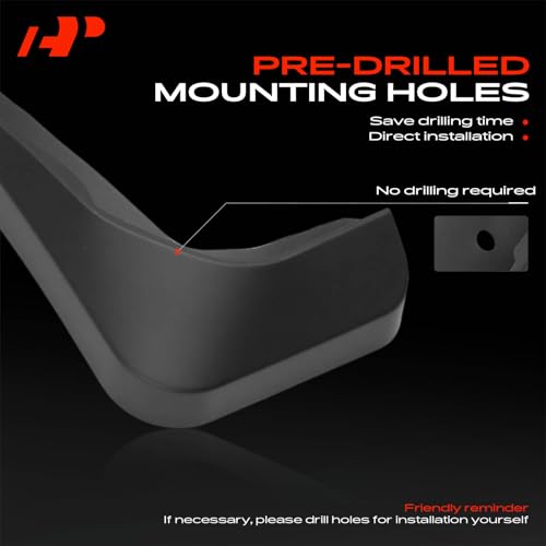 Image of A-Premium Mud Flaps Compatible with Audi | for Audi A3 /A3 Quattro 2015-2019 Sedan, No Drilling Required Mud Guards with Hardware Accessories, Set of 4 Front Rear