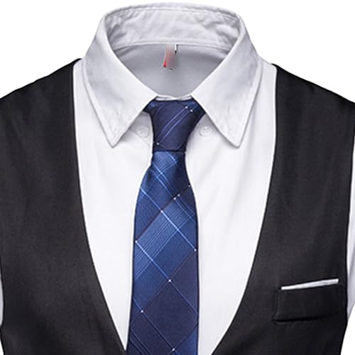 Men's Dress Formal Vest Suit Formal Business Waistcoat Tuxedo V-Ncek Solid for Wedding Vests3