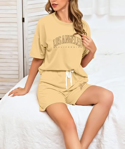 Image of SHODOX Womens Cotton Blend Printed Tshirt and Short Co-ords Set (Pack of 1)