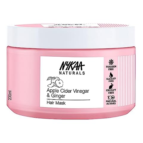 Nykaa Naturals Hair Mask, Apple Cider Vinegar and Ginger, 6.76 oz - Anti-Dandruff Hair Care for Women - Promotes Hair Growth - Safe on Colored Hair Cover