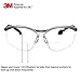 3M Safety Glasses, BX Dual Readers, +2.5, ANSI Z87, Anti-Fog Clear Lens, Silver/Black Frame, Adjustable Length Temples and Lens Angle