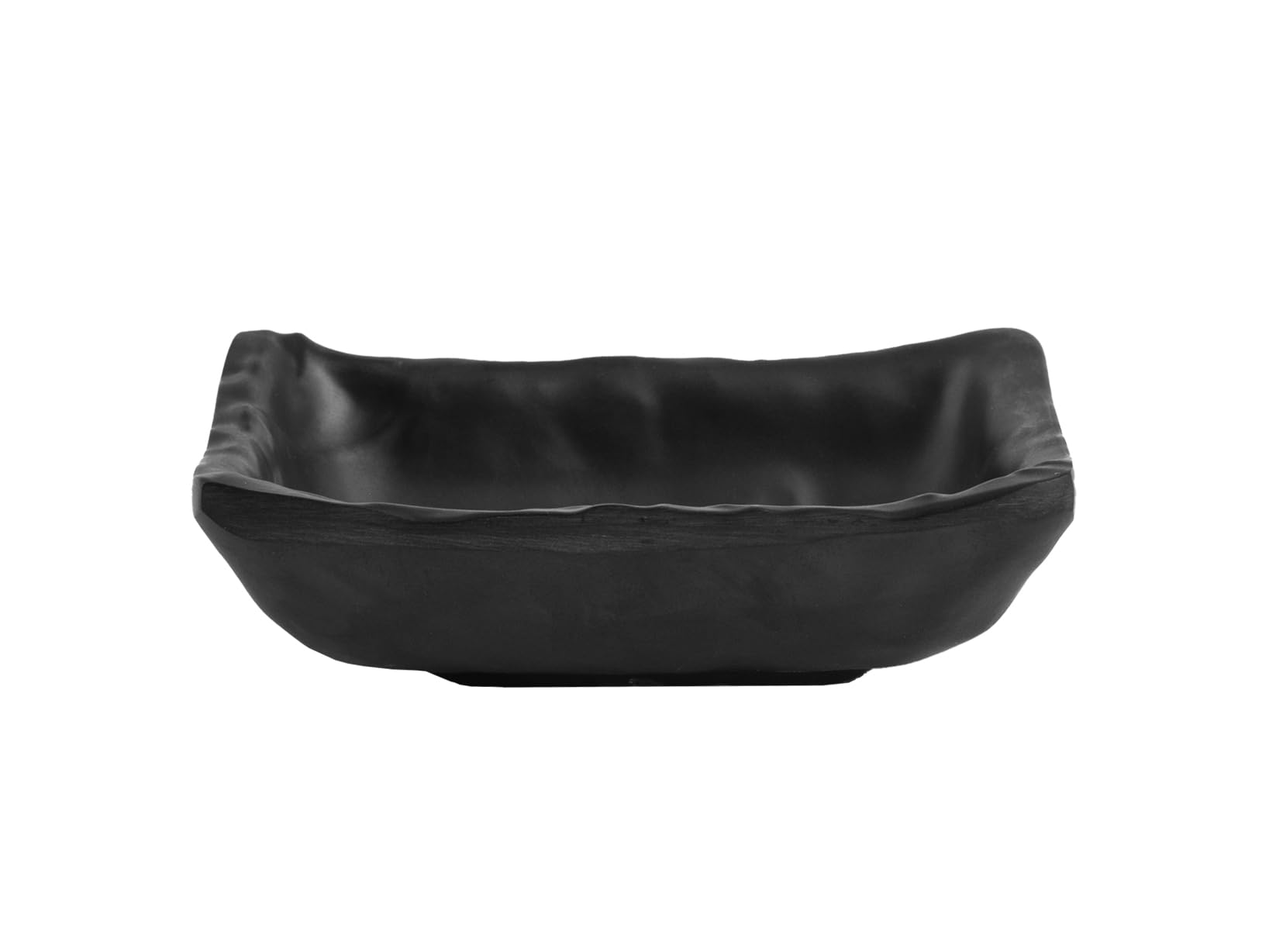 H&H Set of 6 Rectangular Bowls in Black Melamine 7 x 9 x h3 cm