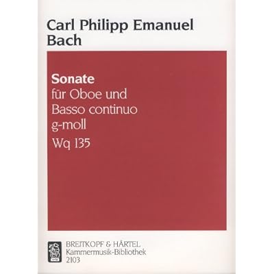 BACH C.P.E. - Sonata en Sol menor (W.135) para Oboe y B.C.