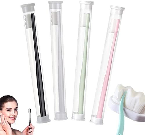 AMIRAI BREVI Toothbrush, BREVI Nordic-Inspired Premium Nano Toothbrush, BREVI Toothbrush Nano, Ultra-fine Soft Toothbrush with 20000 Soft Bristles,for Sensitive Gums and Teeth (4Packs – Wave Bristle)