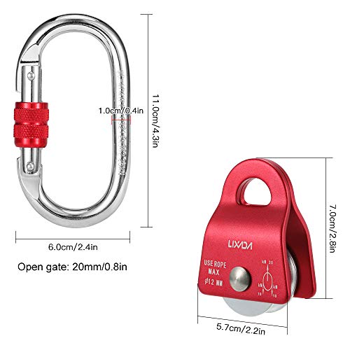 Polia, Andoer Polia móvel de rolamento de 20kN com carainber de travamento de parafuso de 25kN para
