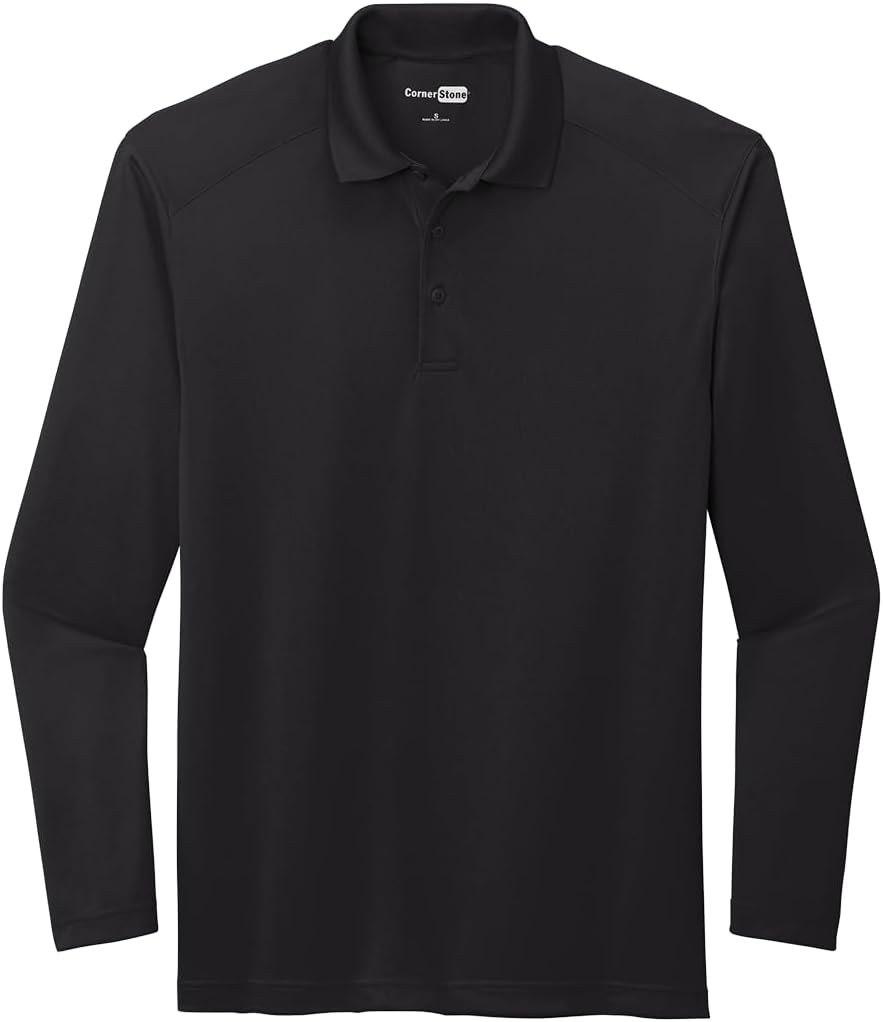 CornerStone Unisex Select Lightweight Snag-Proof Long Sleeve Polo | Breathable Work Shirt for Men & Women, Casual Fit Top