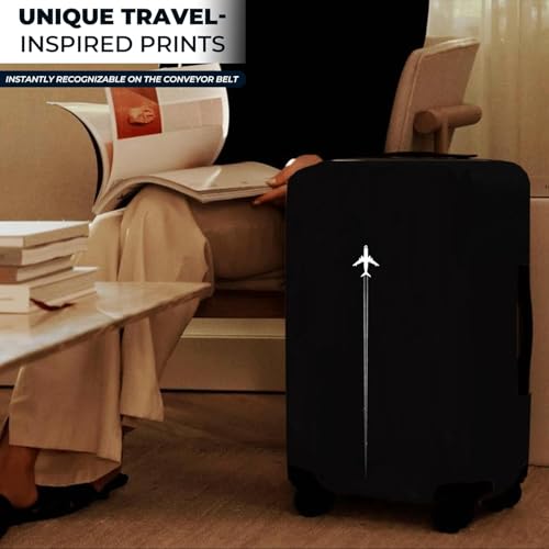 Image of WanderWraps Spendex Polyester Protective Luggage Cover | Hard Luggage Trolley Bag Cover | Washable | Dust Proof | Stretchable | M - 24 inch |||| AstroJet