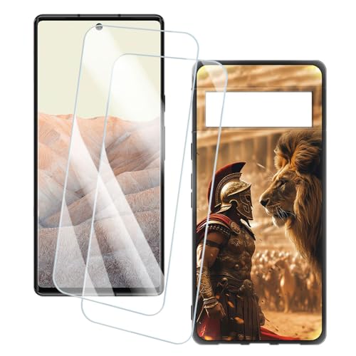 OAGELIM 2�Z�b�g �X�N���[���v���e�N�^�[ + �P�[�X Google Pixel 6 Pro (6.6 �C���`) �Ƃ̌݊������� �A�[�e�B�X�e�B�b�N�J�X�^���v�����g�J�o�[�Ƌ����K���X�t�B���� �X�N���b�`�h�~ (��m)