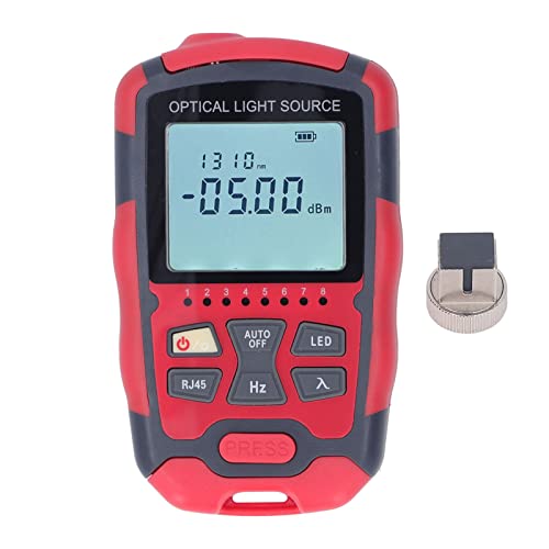 FLEXMAN Fiber Optic Cable Tester, Multifunction Dual Wavelength Optical Fiber Power Tester SC FC Adapter with RJ45 Line Finding Function