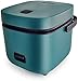 Cuociriso da 1,2 litri con cottura a vapore antiaderente, protezione dalle alte temperature, funzionamento con un solo tocco perfetto per cucinare riso, carne, pasta o zuppa (Verde vintage)