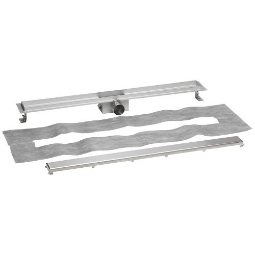 Canaleta de ducha profesional, satinada, 60-140 cm