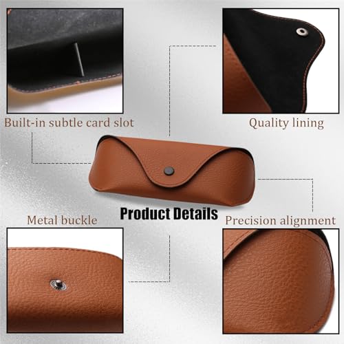 Image of Sunglass Eyeglass Case, Soft Eye Glasses Case for Men Women Adults, Portable Slim Reading Glasses Carrying Case