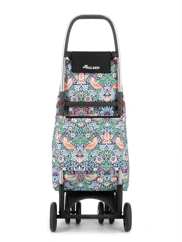Klappbarer Einkaufstrolley Rolser I-Max William Morris 4 Räder (2 drehbare) - Birds – Bild 4