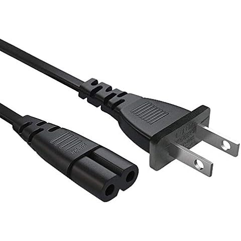 Power Cord compatible with Epson Printer XP-310 XP-410 XP-440 XP-830 XP-640 XP-434 ET-2720 ET-3750 ET-4500 ET-2760 ET-2650 Stylus NX420 NX430 NX625 CX7400 CX7450 AC 2 Prong Replacement Power Cable -UL Cover