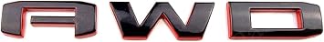 1pc AWD Tailgate Door Letter Nameplate Emblem Replacement for 2019-2022 GMC Acadia Terrain Liftgate Letter Redline