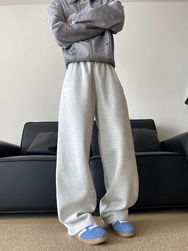 Image of dockstreet Men's /Unisex Open Bottom Drawstring Pure Cotton Stretchable Baggy Jogger Pants