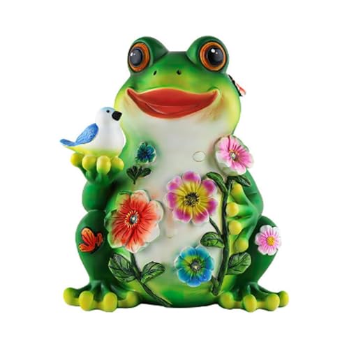 Buachois Éclairage extérieur Solaire de Statue de Grenouille, décor drôle de Jardin de Grenouille, Statue de Grenouille de Jardin pour Le Patio à la Maison, la Cour, la pelouse, Le Porche,