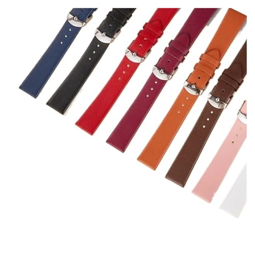 Correa de cuero genuino suave EDVTK35 rosa elegante para reloj moderno 2