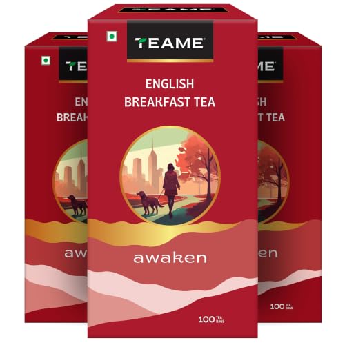 Image of TE-A-ME Black English Breakfast Tea 100 TB | Black Tea | Pack Of 3 | Total 300 Teabags