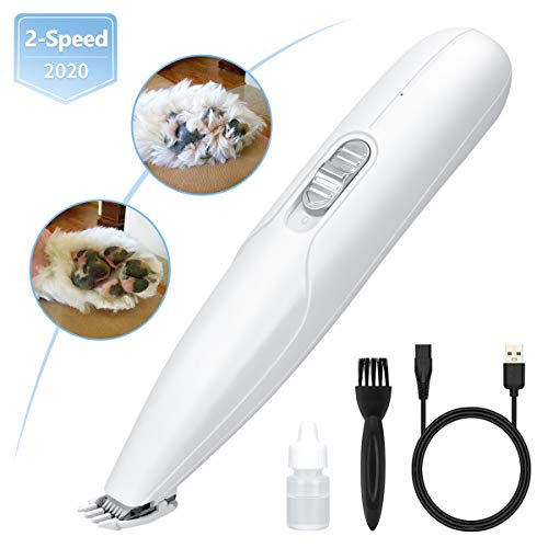 GASUR Dog Clippers, Professional 2-Speed Dog Trimmers Clippers, Cordless Low Noise Dog Grooming