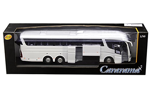 Cararama 1: 50 Scania Irizar Bus (White) Diecast Vehicles