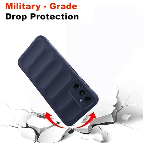 Image of amazon basics Mobile Cover for Samsung Galaxy A25 5G | Full Camera Protection | Liquid Silicon Case | Flexible Bumper Case for Samsung Galaxy A25 5G (Dark Blue)