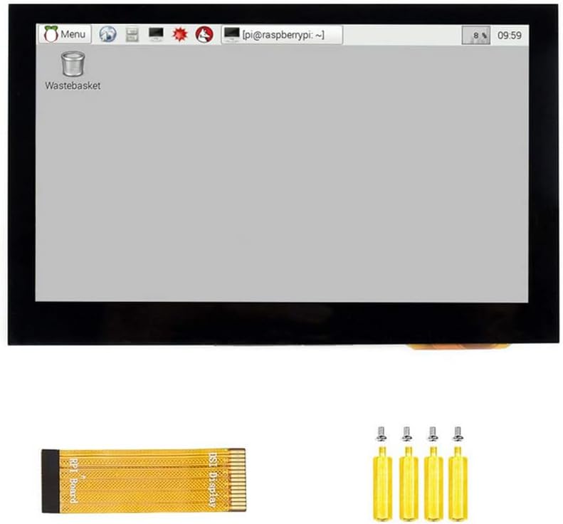 4.3inch for Raspberry Pi IPS LCD Capacitive Touch Display Screen 800×480 4.3inch IPS Wide Angle MIPI DSI Interface for Raspberry Pi 4 3 2 Model B B+ A+ Raspbian Retropie Ubuntu Driver Free