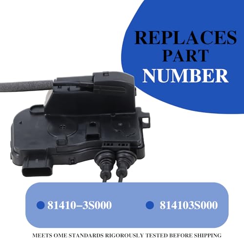 Image of Door Lock Actuator Rear Left Driver Side 81410-3S000 | Compatible with 2011-2015 Hyundai Sonata 2.0L 2.4L L4