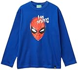 100 % coton United Colors of Benetton T- Shirt M/L 3atnc10rn, Bleu, 130 cm Garçon