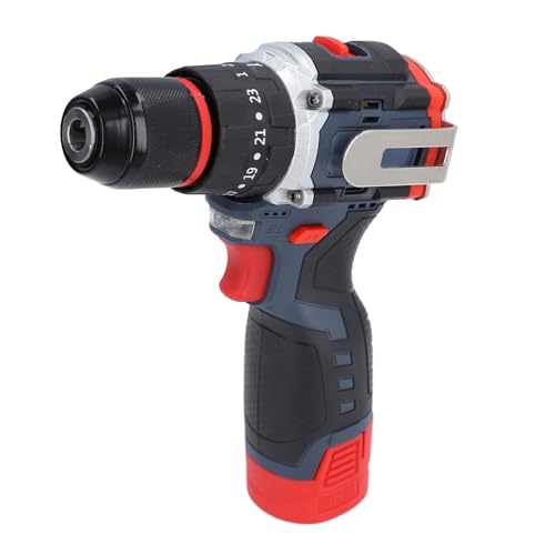 18V Electric Drill Tool Kit Set, Cordless Pure Copper Screwdriver, Brushless Motor Battery Powered Drill Set with Storage Box for Wood Metal Ceramic Drilling (US Plug)