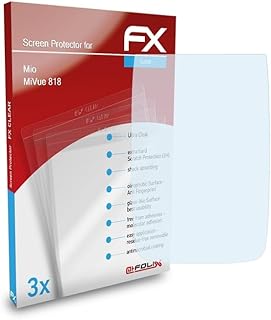 atFoliX Screen Protection Film compatible with Mio MiVue 818 Screen Protector, ultra-clear FX Protective Film (3X)