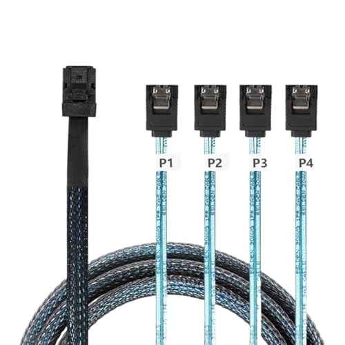 Cable interno S/A/S HD SFF-8643 a 4X SATA 0.5m miniatura 5