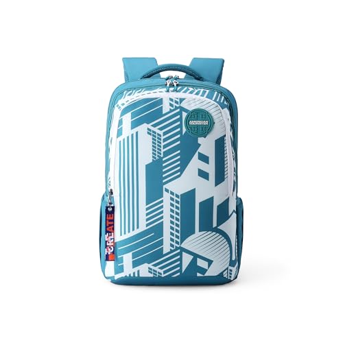 Image of American Tourister Sest 4.0 Xl | 33 Ltrs | 3 Compartments | Bottle Pocket | Ergonomic Padded Back Panel & Shoulder Straps | School Backpack for Boys & Girls | City Green