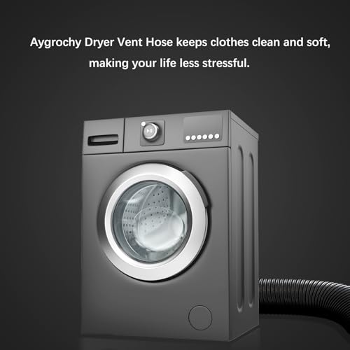 Aygrochy 150mm PVC Abluftschlauch, 3 Meters Lüftungsschlauch mit 2 Schlauchschelle Edelstahl für Mobile Klimaanlage, Trockner, Abluftventilator, Abzugshaube, Belüftungssystem