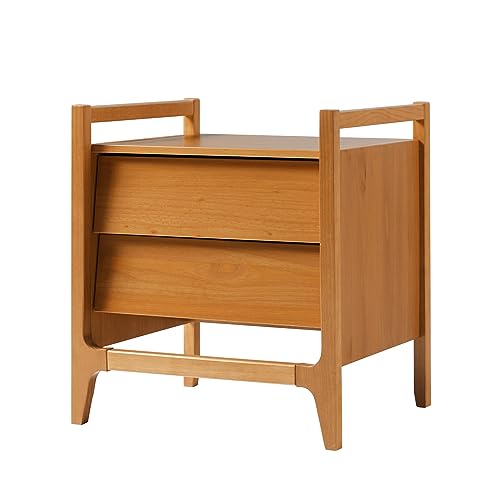 Walker Edison Leif caramel Scandi nightstand