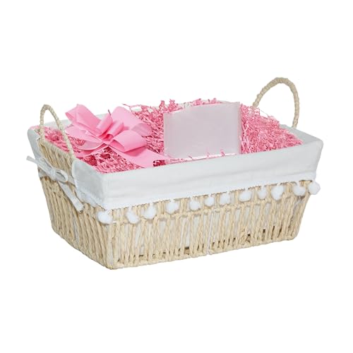 Wickerfield Gift Hamper Basket Kit with Shredded Paper, Make