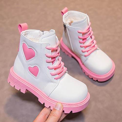 IWIHMIV Toddler Riding Boots Ankle Booties Girl Side Zipper Lace Up Comfortable Soft Sole Dress Boots for Toddler4