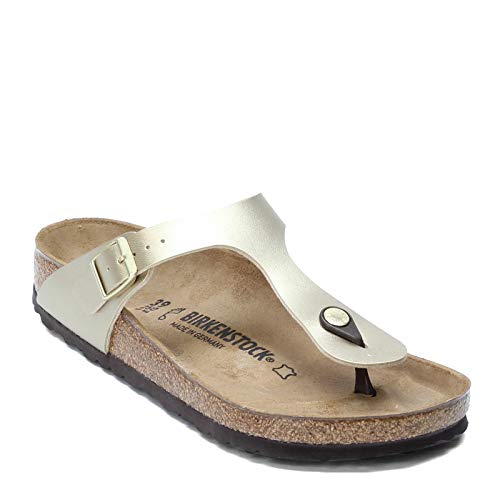 Birkenstock Gizeh Birko-Florâ„¢ Gold Birko-Flor 38 (US Women's 7-7.5) Regular