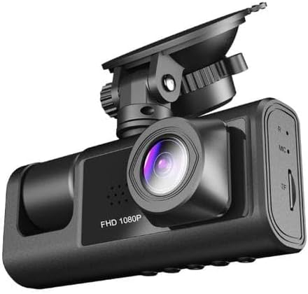 3 Channel Dash Cam Front and Rear Inside, 1080P Full HD Dashcam for Car, 170° Wide Angle Dual Car Dashboard Dash Camera with Night Version, 24H Parking Mode Monitor, G-Sensor technology.
