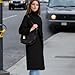 2025 Women'S Double Sided Wool Blended Pea Coat - Notch Lapel Double Breasted Overcoat Long Trench Lady Jacket Spring/Autumn/Winter Womens Dress Coat (US, Alpha, X-Large, Regular, Regular, Black)