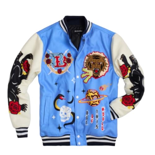 S.I.T.S Unisex Letterman Jacket with Embroidered Tiger and Sublimation Prints