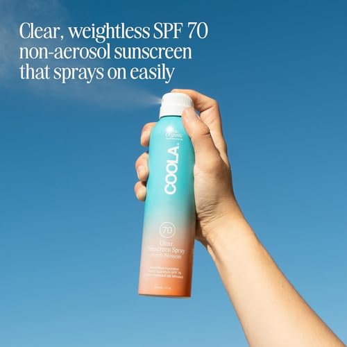 COOLA Organic Sunscreen SPF 70 Sunblock Spray, Dermatologist Tested Skin Care for Daily Protection, Vegan and Gluten Free, Peach Blossom - Image 3