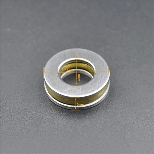 Rodamiento miniatura F8-16M de alta rotación axial y medidas 8x16x5 mm, pack de 10 piezas 6