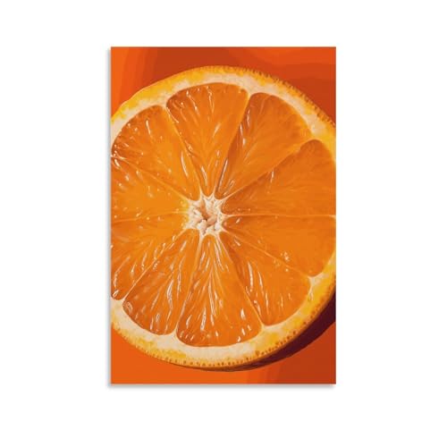 Toile murale orange pour une décoration de chambre chic