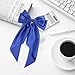 Hair Bows for Women Royal Blue Hair Bow Clips for Women Large Satin Hair Ribbon Bow Bows Accessories for Hair Silk Big Hair Bows for Girls Cute Christmas Long Hair Bows for Women Girls Hair Clip